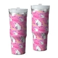 thumbnail image 1 of Modern 30oz Handheld Travel Tumbler with Handle – Double Wall Stainless Steel Insulated Cup, Flip Straw Lid, Leak-Proof & BPA-Free for Hot and Cold Drinks – Durable Coffee & Juice Mug White, 1 of 7
