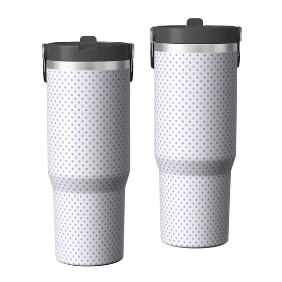 Modern 30oz Handheld Travel Tumbler with Handle – Double Wall Stainless Steel Insulated Cup, Flip Straw Lid, Leak-Proof & BPA-Free for Hot and Cold Drinks – Durable Coffee & Juice Mug White