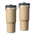 thumbnail image 1 of Modern 30oz Handheld Travel Tumbler with Handle – Double Wall Stainless Steel Insulated Cup, Flip Straw Lid, Leak-Proof & BPA-Free for Hot and Cold Drinks – Durable Coffee & Juice Mug White, 1 of 7