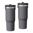 thumbnail image 1 of Modern 30oz Handheld Travel Tumbler with Handle – Double Wall Stainless Steel Insulated Cup, Flip Straw Lid, Leak-Proof & BPA-Free for Hot and Cold Drinks – Durable Coffee & Juice Mug White, 1 of 7