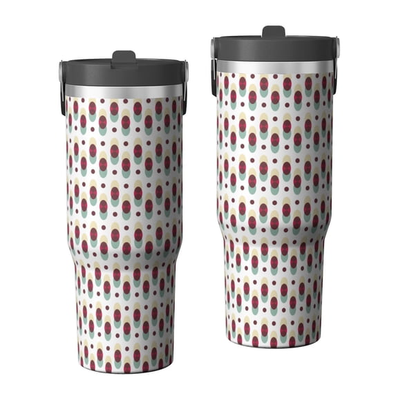 Modern 30oz Handheld Travel Tumbler with Handle – Double Wall Stainless Steel Insulated Cup, Flip Straw Lid, Leak-Proof & BPA-Free for Hot and Cold Drinks – Durable Coffee & Juice Mug Black