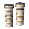 thumbnail image 1 of Modern 30oz Handheld Travel Tumbler with Handle – Double Wall Stainless Steel Insulated Cup, Flip Straw Lid, Leak-Proof & BPA-Free for Hot and Cold Drinks – Durable Coffee & Juice Mug White, 1 of 7