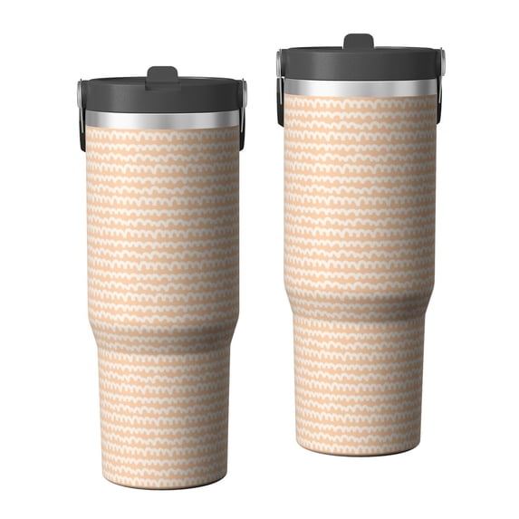 Modern 30oz Handheld Travel Tumbler with Handle – Double Wall Stainless Steel Insulated Cup, Flip Straw Lid, Leak-Proof & BPA-Free for Hot and Cold Drinks – Durable Coffee & Juice Mug White