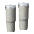 thumbnail image 1 of Modern 30oz Handheld Travel Tumbler with Handle – Double Wall Stainless Steel Insulated Cup, Flip Straw Lid, Leak-Proof & BPA-Free for Hot and Cold Drinks – Durable Coffee & Juice Mug White, 1 of 7