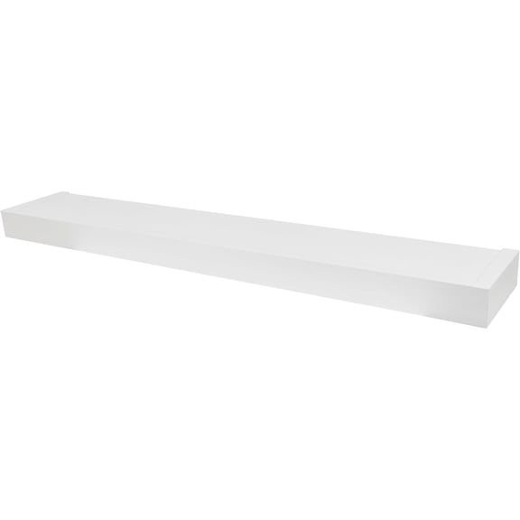 Modern 36" Floating Shelf Holds up to 25lbs, Easy Tool-Free Dry Wall Installation, Flat, White