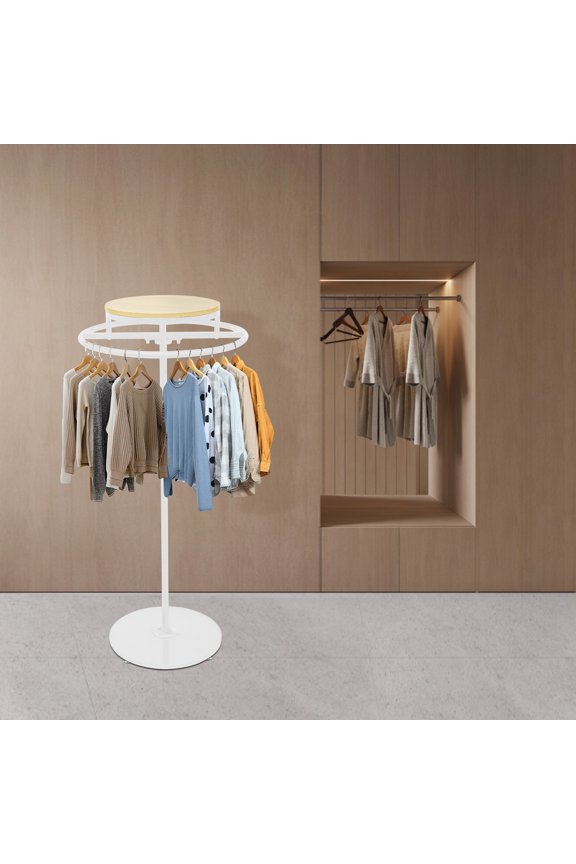 Modern 360 Rotation Fashionable Appearance Free Standing Round Rotatable Garment Rack for Boutiques