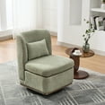 thumbnail image 1 of Modern 360° Swivel Chair with Pillow | For Living and Office Areas | Chenille Fabric and Poplar Frame | Fast Assembly for Cozy Rest, 1 of 5