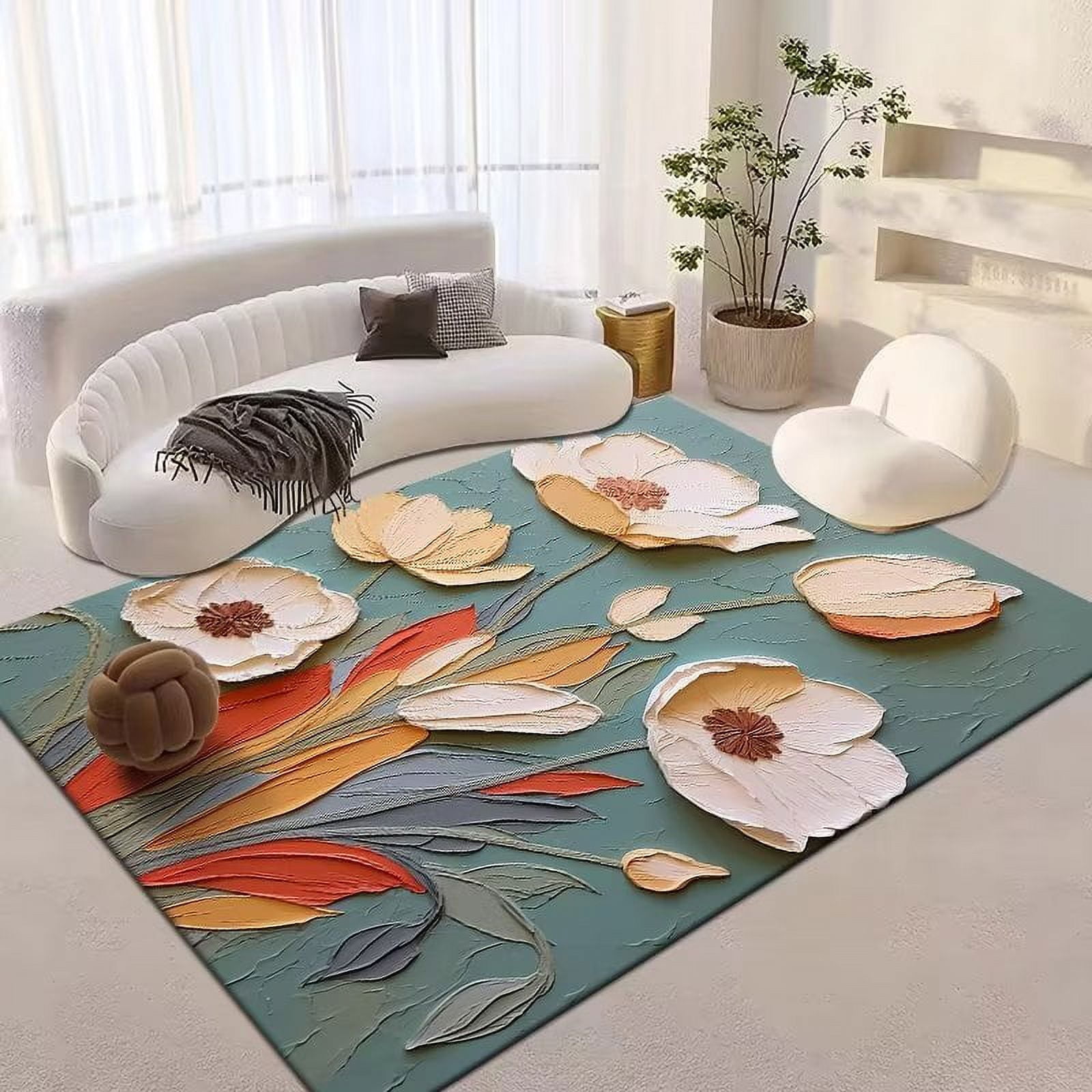 Modern 3D Printed Carpet for Living Room Fashion Large ration Bedroom ...