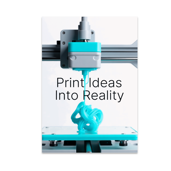 Modern 3D Printing Wall Art - Tech Creators - 13x19 Poster Print