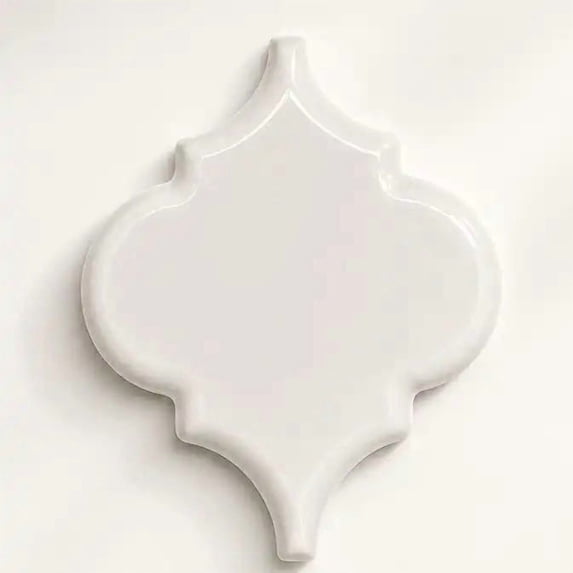 Modern 3D Sculpted Leaf Arabesque Ceramic Wall Tile - Gloss Lantern ...