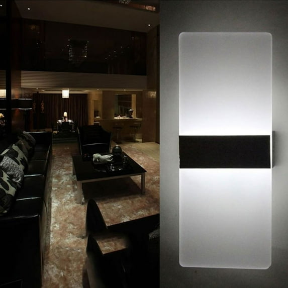 Modern 3W Rectangular Acrylic LED Wall Sconces Light Bedside Decoration Lamp