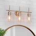 thumbnail image 1 of Modern 4/3/2-Light Farmhouse Linear Bathroom Vanity Lights Dimmable Wall Sconces with Clear Glass Shade L 20'' 3-light L20"x W6"x H 11.5" Painted 13, 1 of 5