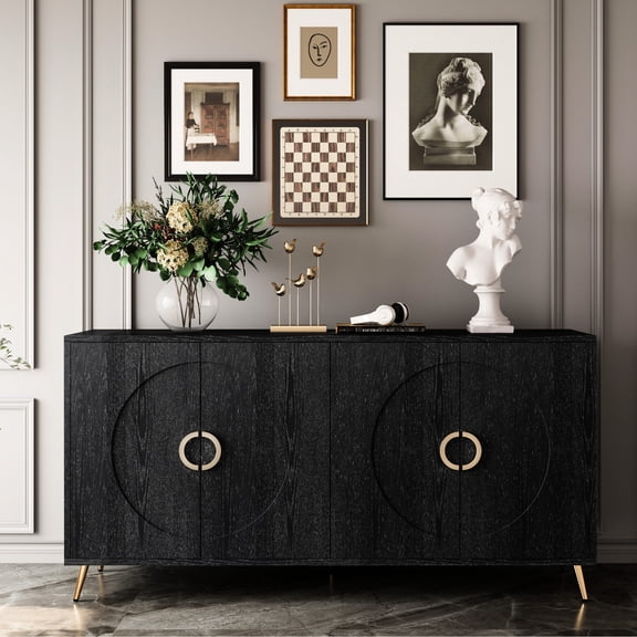 Modern 4 - Door Storage Cabinet with High - Load Capacity / Keeps Office Items in Order