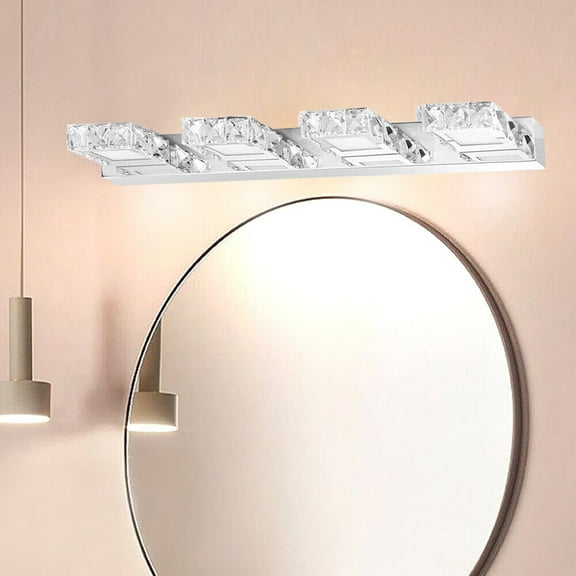 Modern 4 LED Vanity Light Fixture Bathroom Crystal Front Mirror Toilet Wall Lamp for Living Room,Bathroom Mirror
