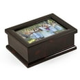 thumbnail image 1 of Modern 4 X 6 Photo Frame Musical Jewelry Box With Floral Motifs, 1 of 2