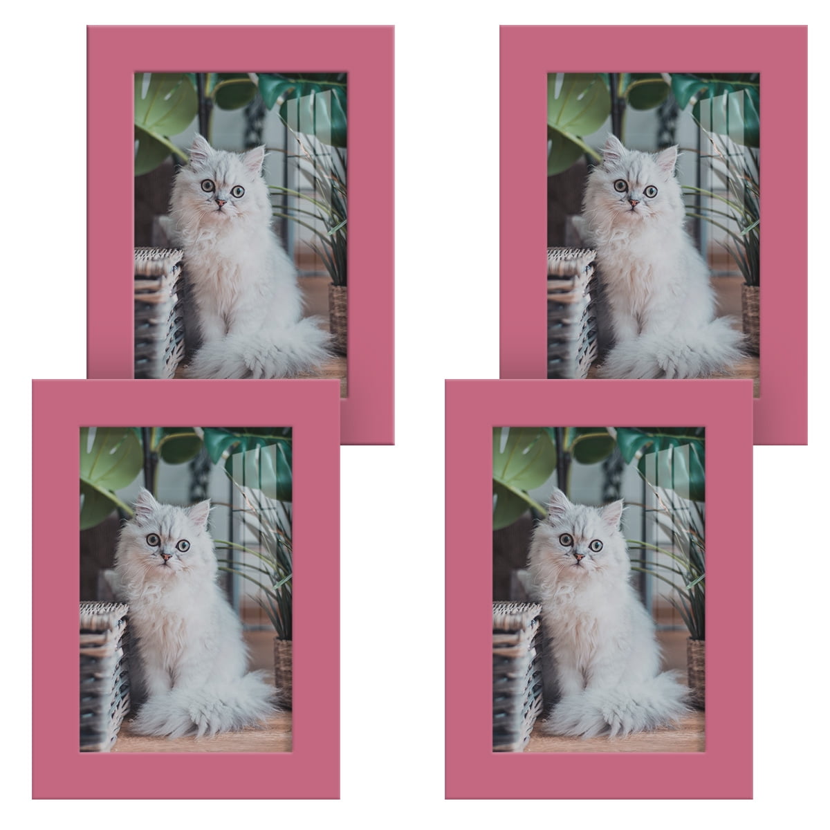 Wexford Home Textured 3.5 in. x 5 in. Pink Picture Frame (Set of 6) WF106A-6  - The Home Depot