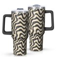 thumbnail image 1 of Modern 40oz Tumbler– Stainless Steel Insulated Tumbler with Handle and Straw, Large Capacity Travel Cup for Hot & Cold Drinks, 1 of 7