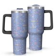 thumbnail image 1 of Modern 40oz Tumbler– Stainless Steel Insulated Tumbler with Handle and Straw, Large Capacity Travel Cup for Hot & Cold Drinks, 1 of 7