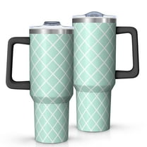 Modern 40oz Tumbler– Stainless Steel Insulated Tumbler with Handle and Straw, Large Capacity Travel Cup for Hot & Cold Drinks