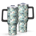 thumbnail image 1 of Modern 40oz Tumbler– Stainless Steel Insulated Tumbler with Handle and Straw, Large Capacity Travel Cup for Hot & Cold Drinks, 1 of 7