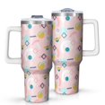 thumbnail image 1 of Modern 40oz Tumbler– Stainless Steel Insulated Tumbler with Handle and Straw, Large Capacity Travel Cup for Hot & Cold Drinks, 1 of 7