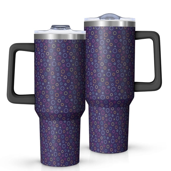 Modern 40oz Tumbler– Stainless Steel Insulated Tumbler with Handle and Straw, Large Capacity Travel Cup for Hot & Cold Drinks