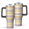 thumbnail image 1 of Modern 40oz Tumbler– Stainless Steel Insulated Tumbler with Handle and Straw, Large Capacity Travel Cup for Hot & Cold Drinks, 1 of 7