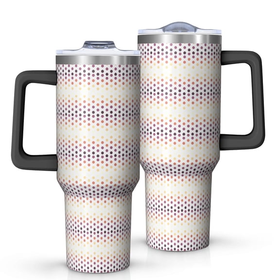 Modern 40oz Tumbler– Stainless Steel Insulated Tumbler with Handle and Straw, Large Capacity Travel Cup for Hot & Cold Drinks