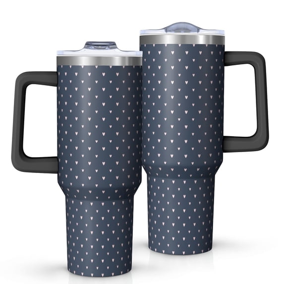 Modern 40oz Tumbler– Stainless Steel Insulated Tumbler with Handle and Straw, Large Capacity Travel Cup for Hot & Cold Drinks
