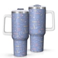 thumbnail image 1 of Modern 40oz Tumbler– Stainless Steel Insulated Tumbler with Handle and Straw, Large Capacity Travel Cup for Hot & Cold Drinks, 1 of 7