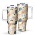 thumbnail image 1 of Modern 40oz Tumbler– Stainless Steel Insulated Tumbler with Handle and Straw, Large Capacity Travel Cup for Hot & Cold Drinks, 1 of 7