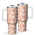 thumbnail image 1 of Modern 40oz Tumbler– Stainless Steel Insulated Tumbler with Handle and Straw, Large Capacity Travel Cup for Hot & Cold Drinks, 1 of 7