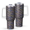 thumbnail image 1 of Modern 40oz Tumbler– Stainless Steel Insulated Tumbler with Handle and Straw, Large Capacity Travel Cup for Hot & Cold Drinks, 1 of 7