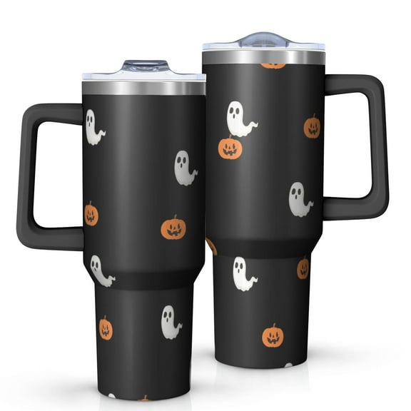 Modern 40oz Tumbler– Stainless Steel Insulated Tumbler with Handle and Straw, Large Capacity Travel Cup for Hot & Cold Drinks