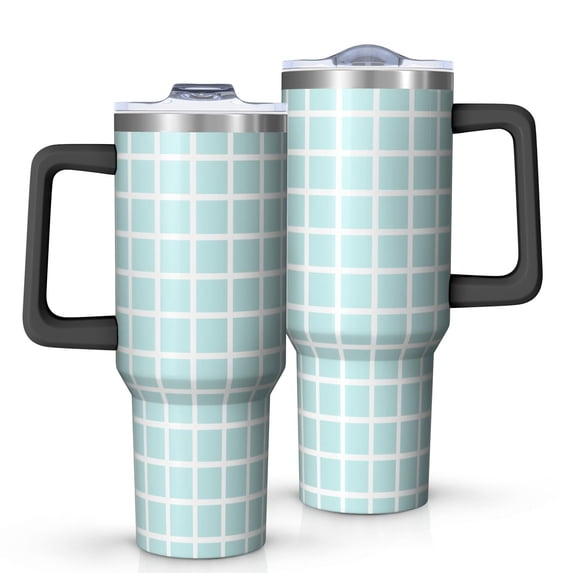 Modern 40oz Tumbler– Stainless Steel Insulated Tumbler with Handle and Straw, Large Capacity Travel Cup for Hot & Cold Drinks