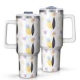 thumbnail image 1 of Modern 40oz Tumbler– Stainless Steel Insulated Tumbler with Handle and Straw, Large Capacity Travel Cup for Hot & Cold Drinks, 1 of 7
