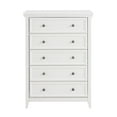 thumbnail image 1 of Modern 5 Drawers Dresser 5 Drawers Cabinet, Chest of Drawers Closet Organizers and Storage Clothes Storage Drawers Cabinet for Living Room, Farmhouse Dresser Organizer (White), 1 of 12