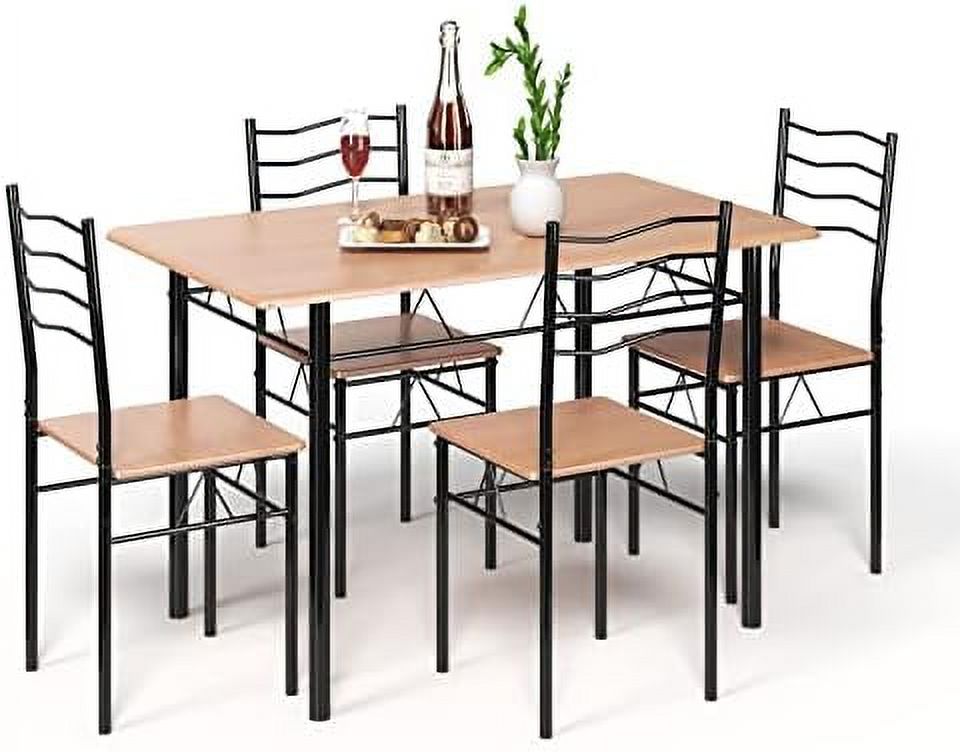 5 Piece Kitchen Set Giantex 5-Piece Dining Set - Modern Kitchen Table ...