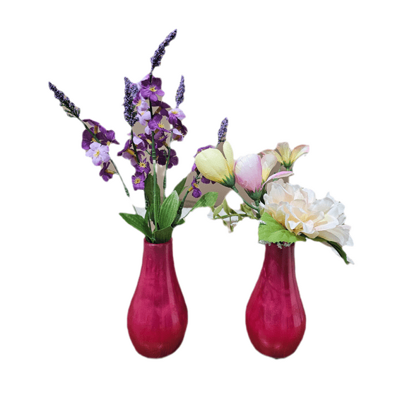 Modern 5" Pink Flower Vase – Handcrafted Elegance for Any Space, 2ct