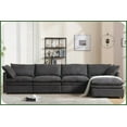 thumbnail image 1 of Modern 5-Seat U-Shaped Sectional Sofa with Chaise – Polyester Upholstery for Living Room, Modular Design, 1 of 26