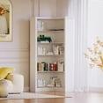 thumbnail image 1 of Modern 5-Tier Corner Bookshelf Eco-Friendly MDF Design, Adjustable Storage, Versatile for Bedroom, Living Room & Study Organization, 1 of 9