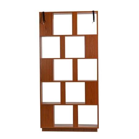 Modern 5-Tier Open Bookcase, Dark Oak, 31.5" Free Combination Display Shelves