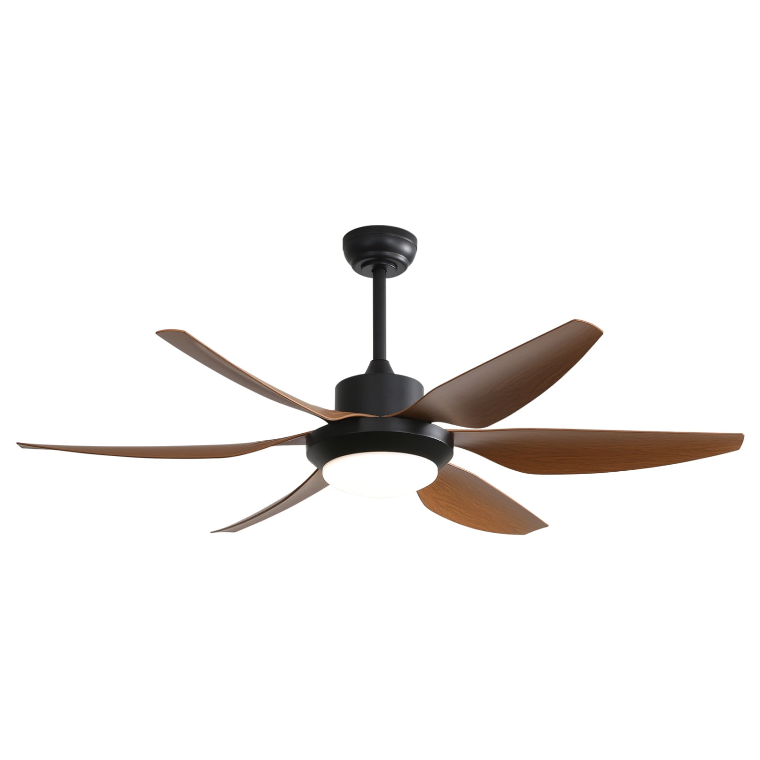 Modern 54 Inch Reversible Indoor Ceiling Fan with Dimmable LED Light