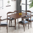 thumbnail image 1 of Modern 55" Wood Dining Table Brown for Small kitchen Natural, 1 of 7
