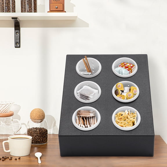 Modern 6-Compartment Kitchen Utensil Holder, Kitchen Caddy, Utensil Organizer,