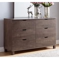 thumbnail image 1 of Modern 6-Drawer Bedroom Chest Dresser, Walnut Oak, 1 of 1