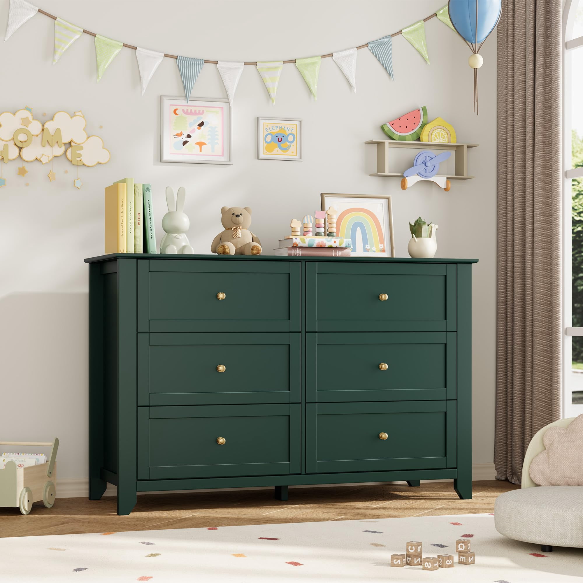 Edwin Gray Device Modern 6-Drawer Dresser 47.2