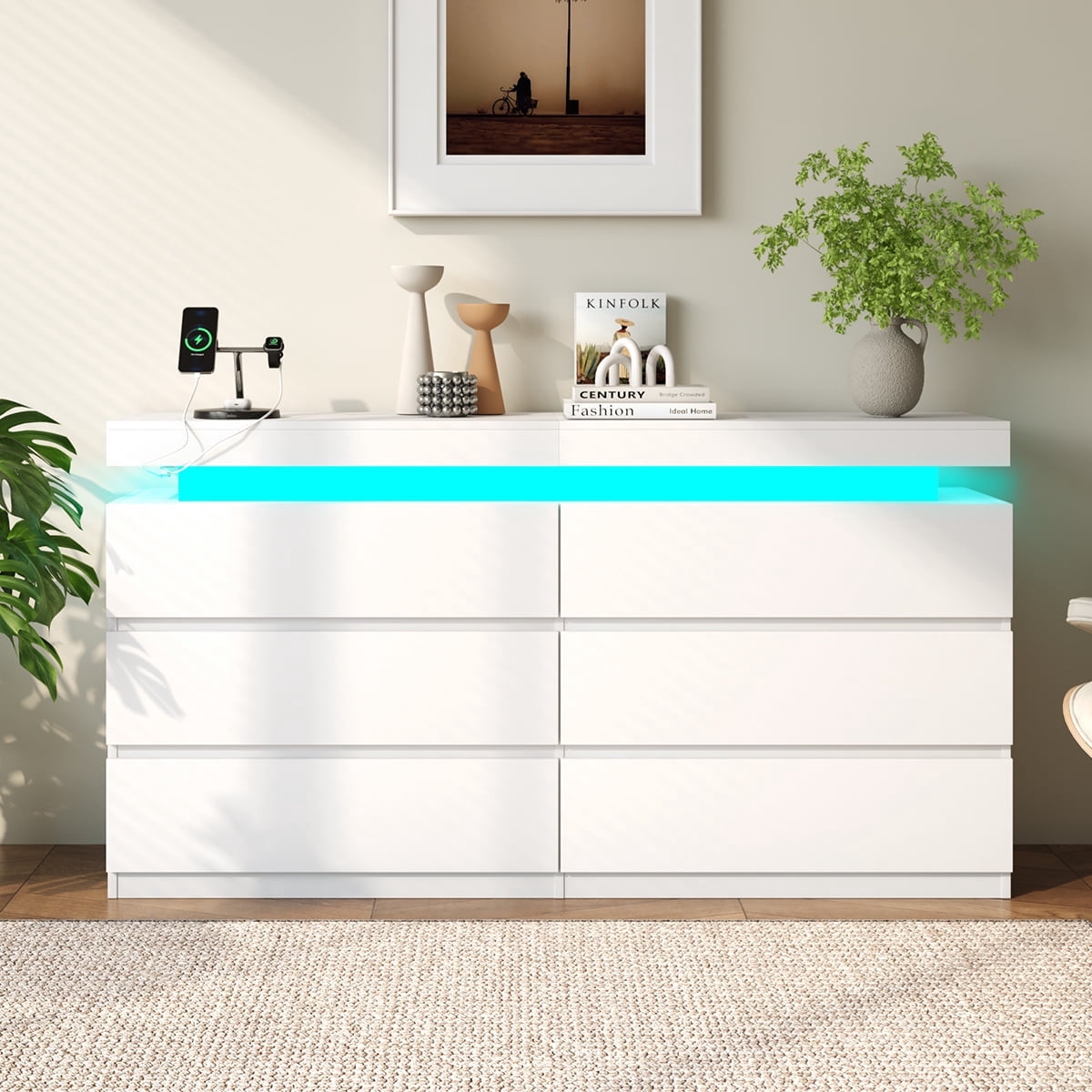 dresser with sliding drawers Amerlife Huckleberry 6-Drawers Farmhouse Pre Installed Slide Bedroom Storage Cabinet Black this piece ensures a safe Dreavyn 47" Farmhouse Dresser with