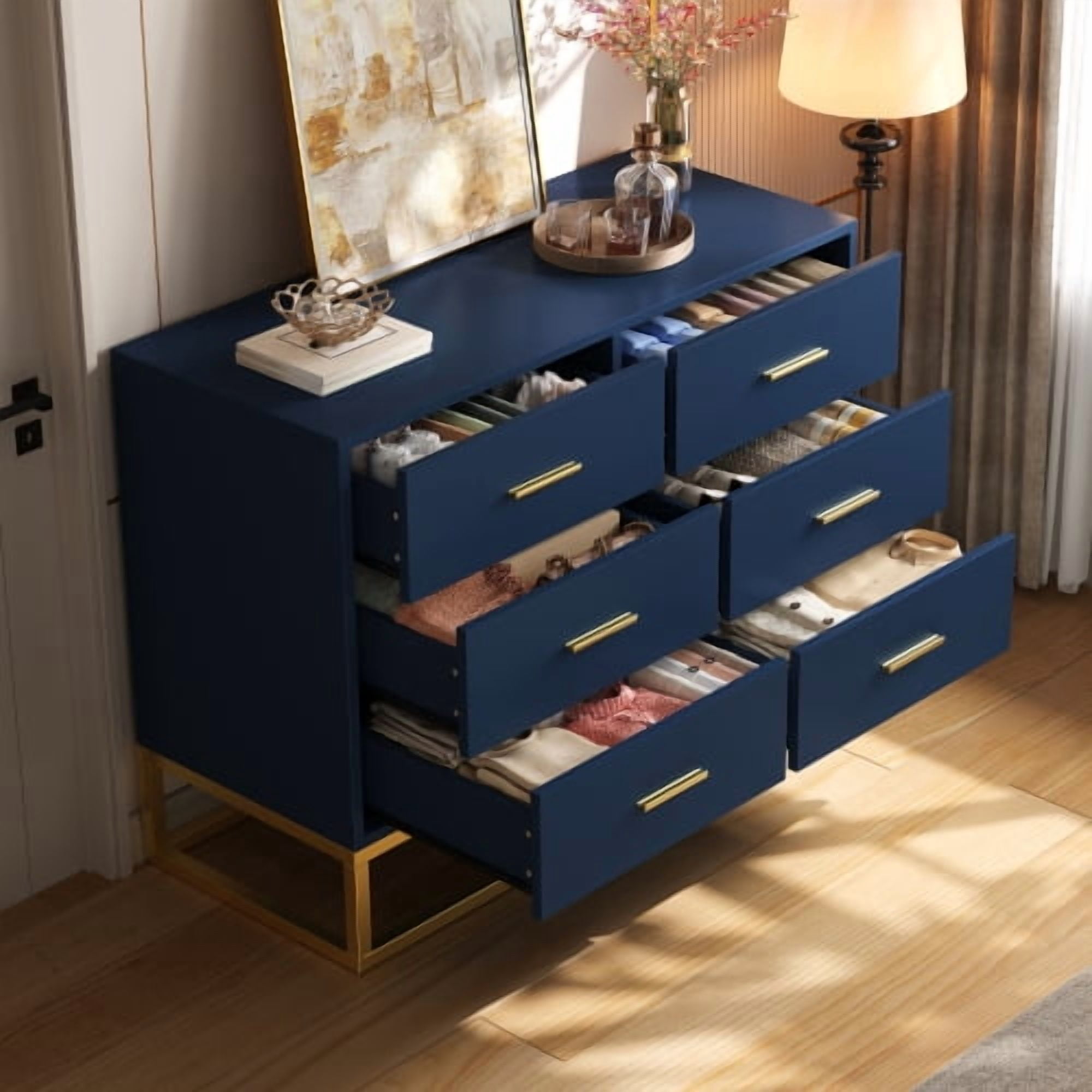 Navy Blue Dressers for Bedroom Storage