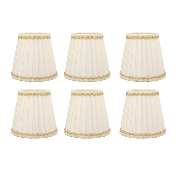 Modern 6,Pack Lamp Shades For Chandeliers, Lightweight Cloth Design, Easy Clip,On Installation
